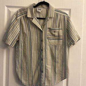 Tap & Co vintage cotton button up blouse single stitch size S made in the US